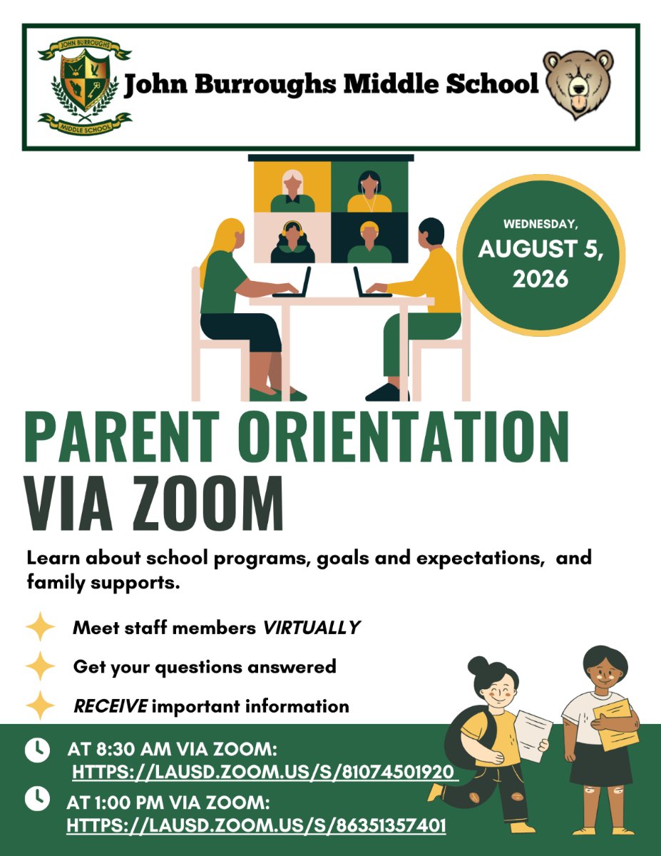 2026-2027 Parent Orientation via Zoom